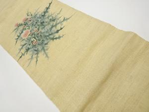 リサイクル　本麻　薊模様織り出し夏用名古屋帯